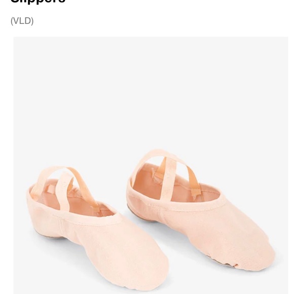 Russian Pointe Vivante Stretch Canvas Slipper size 5.5 color: very light pink - Picture 2 of 6